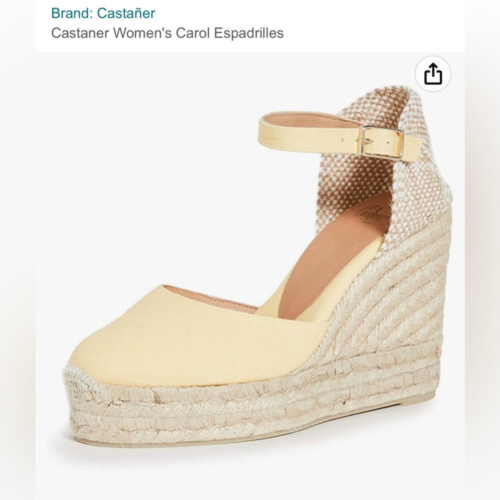 Carol Castagner Espadrilles Amarillo (Pale Yellow) size 40